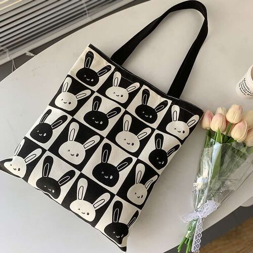 Cute Rabbit New Arrival Canvas Bag Womens Shoulder Large Ca