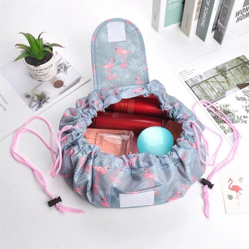 Women Travel Magic Pouch Drawstring Cosmetic Bag Organizer L