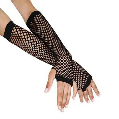 1pair Fishnet Fingerless Long Gloves Leg Arm Cuff Party Wear