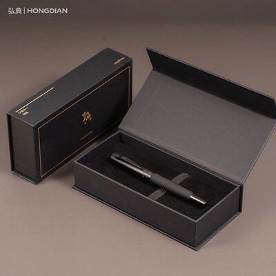 LT Hongdian 6013 Black Metal Fountain Pen Titanium Black Men