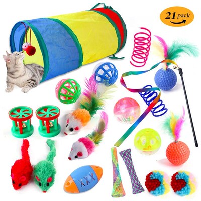 Cat Toys Variety Pack-Pet Kitten Toys Combination Set Cat To