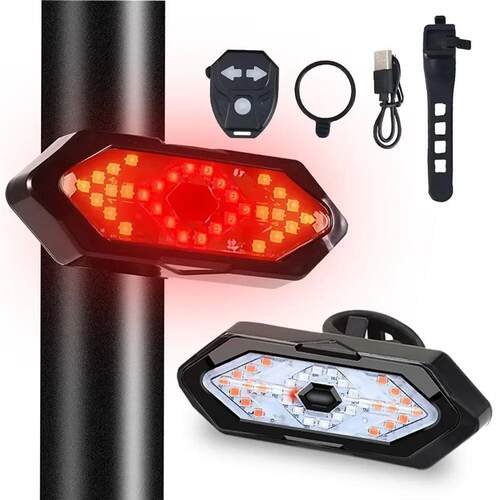 Bike+Turn+Signal+Rear+Light+Remote+Bicycle+Lights+LED+USB+Re