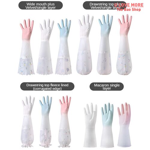 Rubber Gloves Womens Kitchen Thickened Washing Clothes Wash