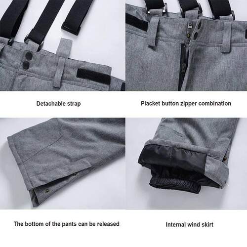 High Quality Men Women Winter Thick Warm Skiing Pants Windpr