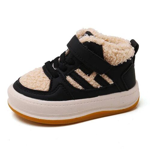 Girls Cotton Shoes Children Plush Thickened Anti-skid Shoe B