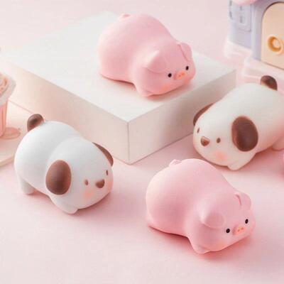 Funny Pulling Pets Squishy Toy Puppy Piggy Stchy Animal Sss