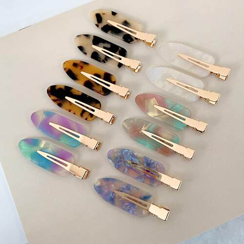 2PCS/1PC Leopard Acetate Hair Clips Bangs Seamless Clip Make