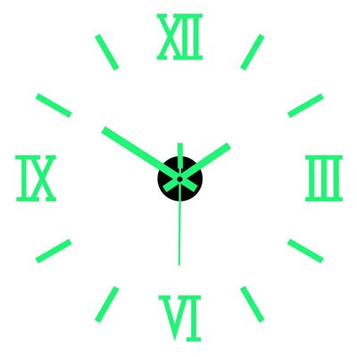 3D Luminous Wall Clock Frameless Acrylic DIY Digital Clock W