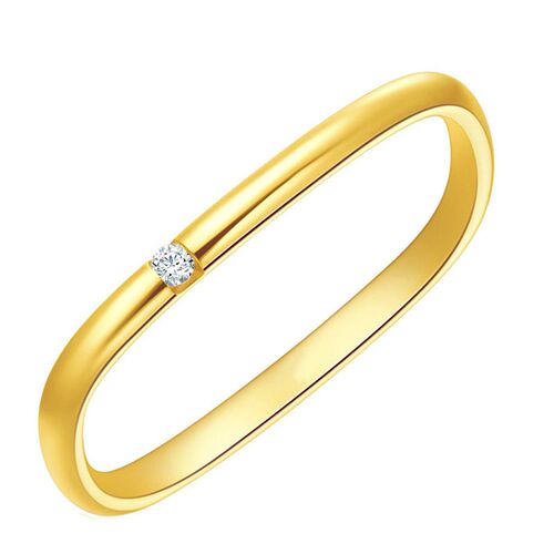 No. 7 fashion tend personality square ring plain circle zirc