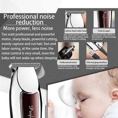 Rechargeable cordless hair trimmer for men grooming professi