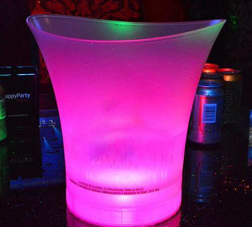 5L LED Ice Container Champagne Cooler Bottle Acrylic Bucket