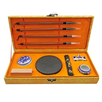 10PCS Chinese Traditional Calligraphy Set with Writing Brush