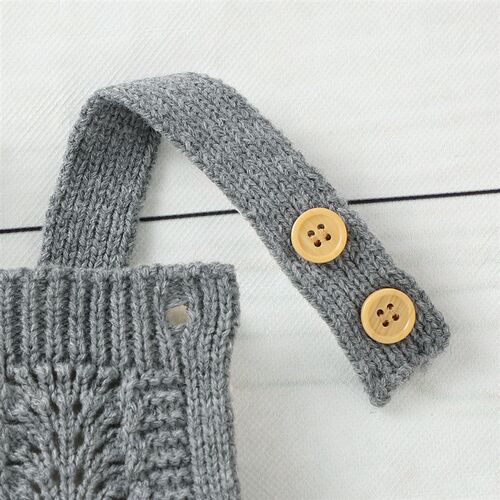 0-24M Infant Baby Girl Boy Jumpsuit Knited Tops Sleevless So