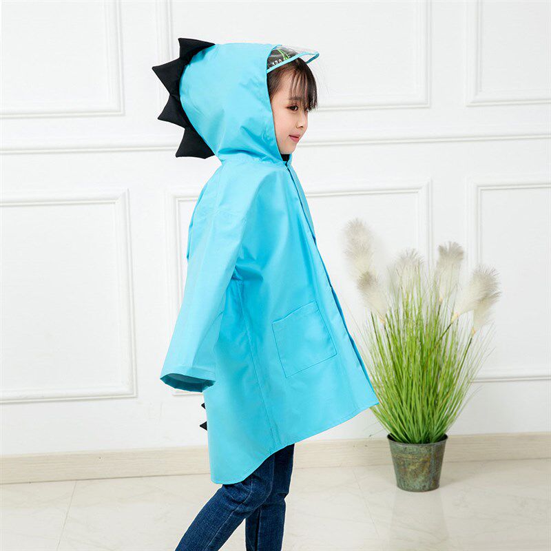 Cute Dinosaur Kids Raincoat Waterproof Children Rain Jacket - 实物图