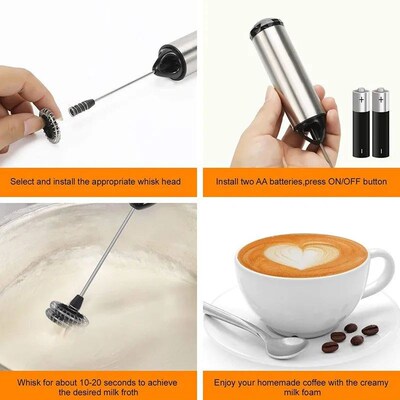 Electric Milk Frother Portable Handheld Mini Coffee Foamer M