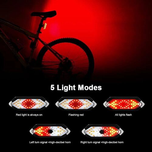 Light with Remote Waterproof Cycling Signal Light Rechargeab