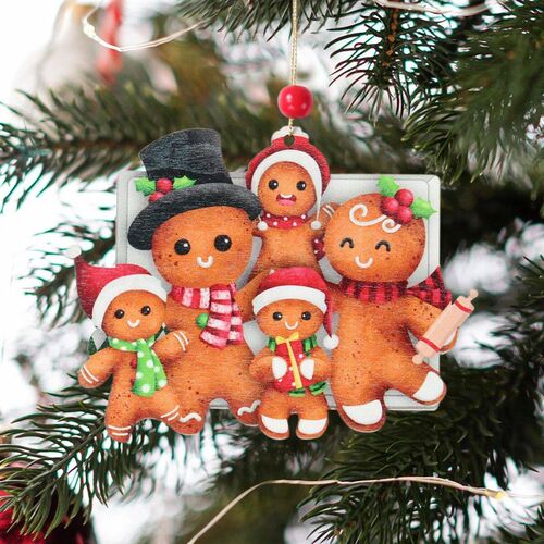 Christmas Wooden Gingerbread Man Xmas Tree Hanging Ornaments