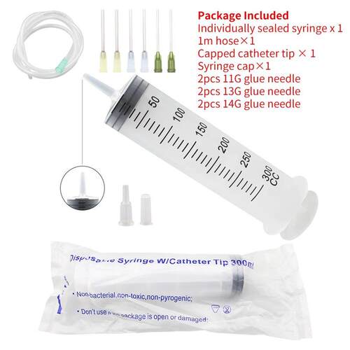 100-550ml Large Syringes With Tube for Liquid Plastic Syring