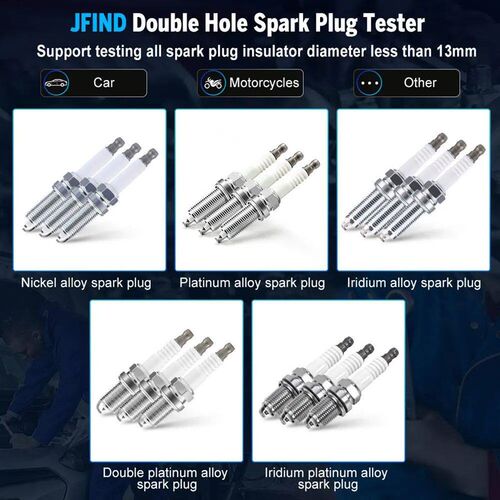 Spark Plug Tester Double hole Diagnostic Tool Car 12V Spark