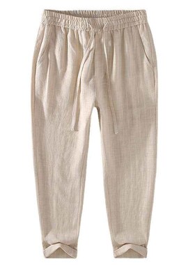 3026 Spring Mens Cotton Linen Thin Breathable Casual All-ma
