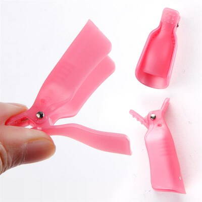 10pcs Plastic Nail Art Soak Off Cap Clip UV Gel Polish Remov
