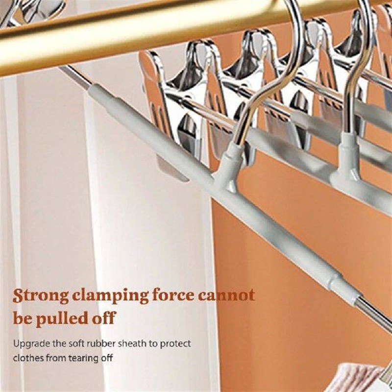 10PCS Pants Skirt Hangers with Adjustable Clip Shorts图片