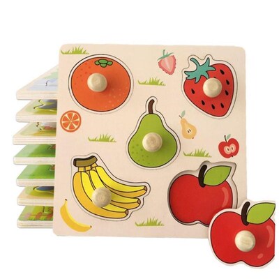 Montessori Baby Toys Kids 3D Wooden Puzzles Early Learning B