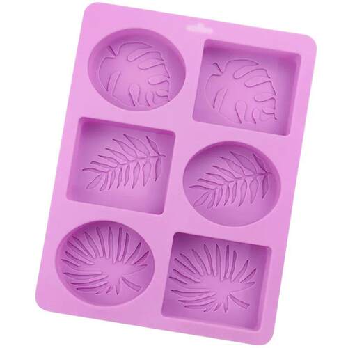 Round and Square Leaf Silicone Soap Mold Handmade Soap Makin