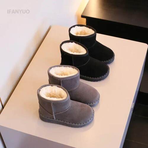 2-10Ages Kids Snow Boots for Winter 2024 New Cotton Shoe Ver