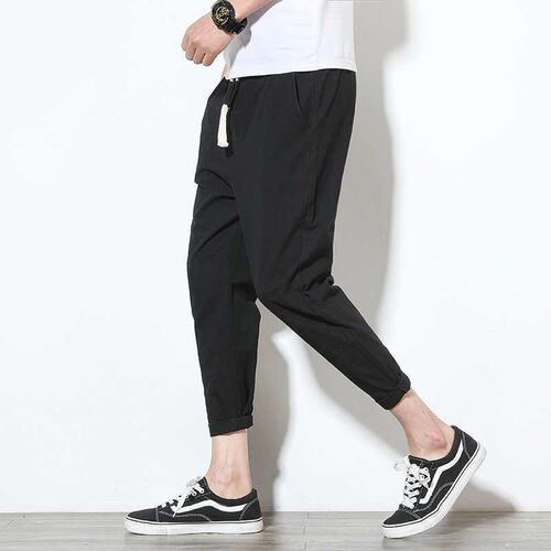 Summer Linen Ankle-length Pants Mens tendy Fashion Slim Fit