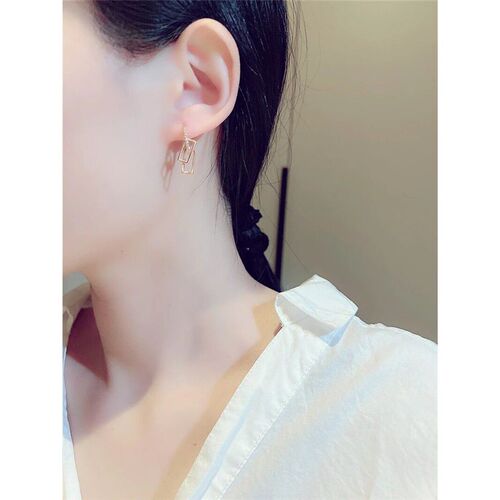 New Fashion Geometry rendy Temperament Ear Buckle Women Exqu