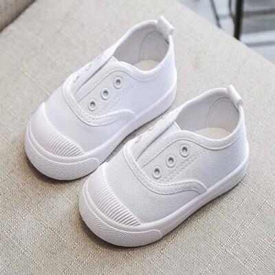 Children  Shoes Solid White Student Slip On Mary Jane School