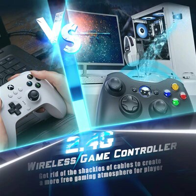 For Xbox 360 Gamepad Wireless/Wired Controller Supports Xbox
