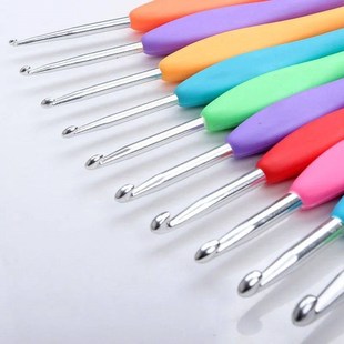 Metal Hook Crochet Template Kit TPR Aluminum Knitting Needle