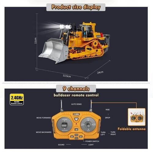 Children 2.4G Remote Control Excavator RC Model Car Toys Dum