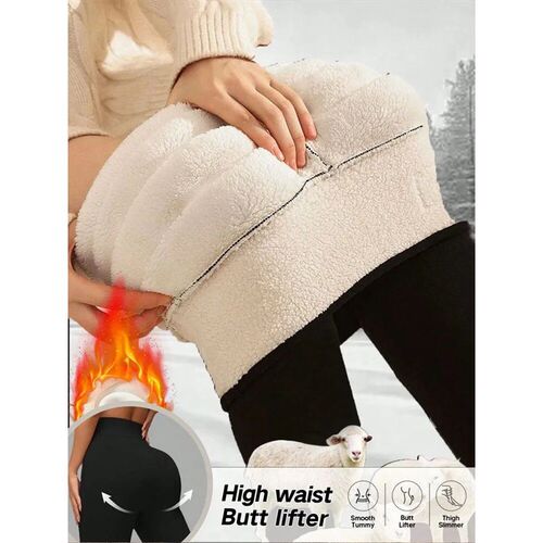 Winter Velvet Thicken Leggings Women Solid Color Thick Fleec