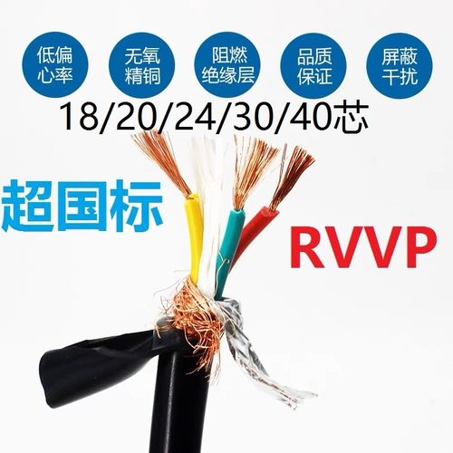 RVVP信号线屏蔽线18电线电缆20 2 30 芯0.5平方/1/1.5/