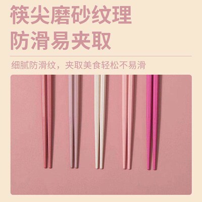 Japanese-style macaron-colored hexagonal alloy chopsticks, f