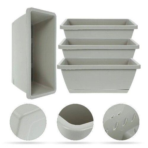 4 Pcs Rectangular Flower Pot Pan Cauldron Cups Steamer