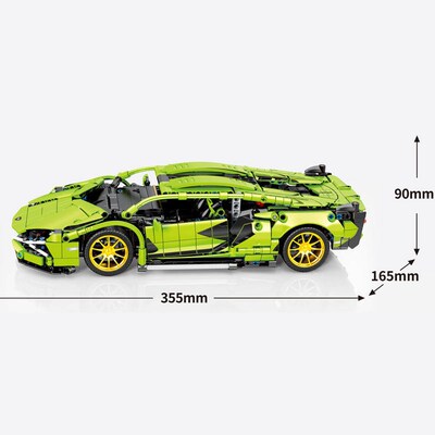 New High Tech Racing Car Lambor Sian FKP 37 Bricks Set Compa