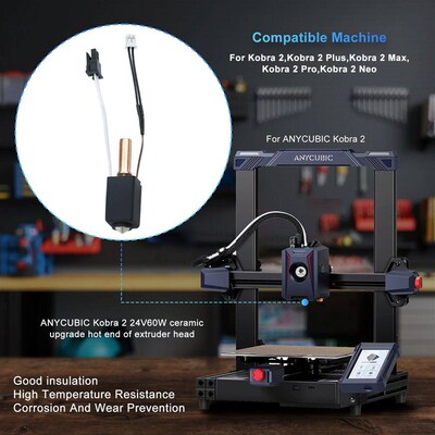 Upgrade for Anycubic Kobra 2 Hotend Kit,Thermistor Heater Ca