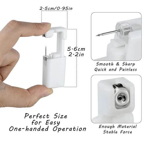 1PC NO PAIN Piercer Tool Machine Kit Stud Disposable Sterile