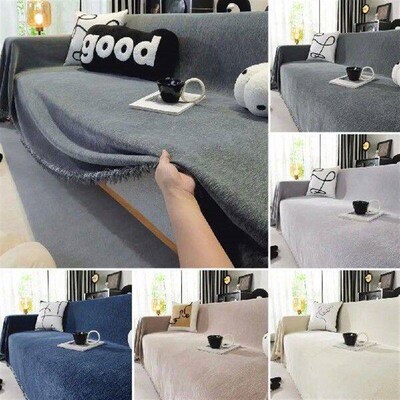 Sofa Cushion Chenille Sofa Covers Ripped Tassel Edge