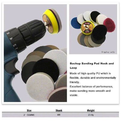 2 Inch Sanding Pad 6mm Shank 50mm Sander Backing Plate For