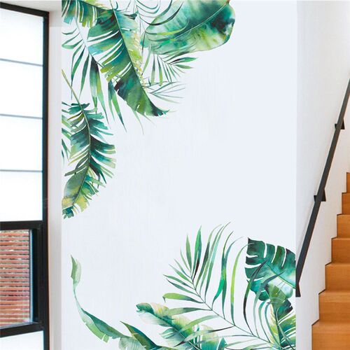 Wall Vinyl ers Jungle Tropical Plants Palm Leaf Living Room