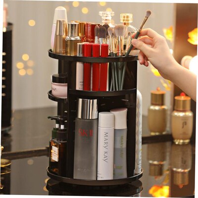 360 Degree Rotating Cosmetic Storage Box Makeup Organizer