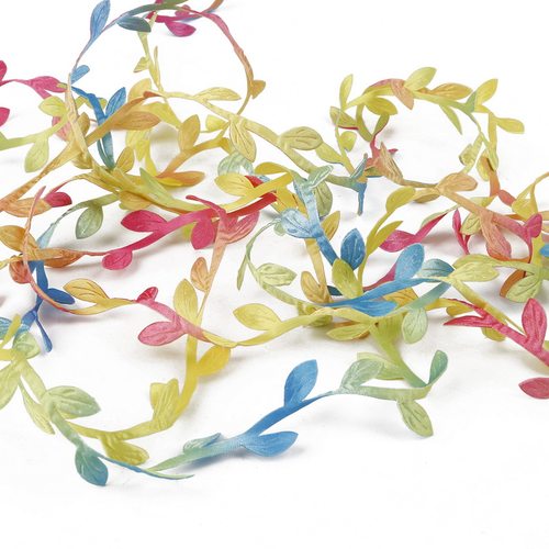 10Meter Silk Leaf-Shaped Artificial Flower Green Leaves For