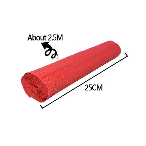 250*25cm Colored Crepe Paper Roll Origami Crinkled Crepe Pap