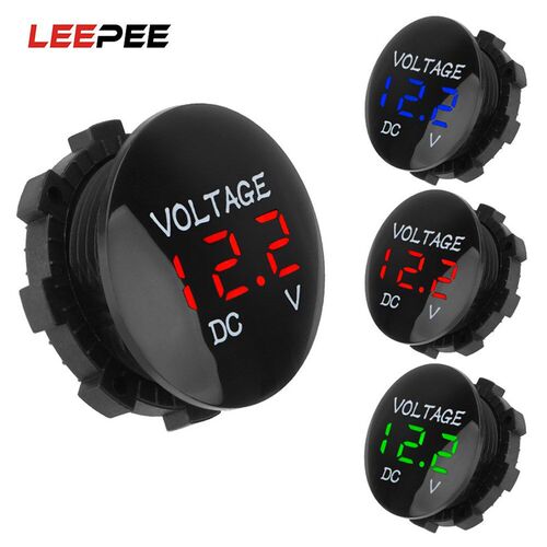 LEEPEE Mini Digital Voltmeter Ammete DC 12V-24V Led Display