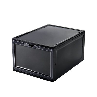 Flip drawer shoe storage box transparent dustproof plastic